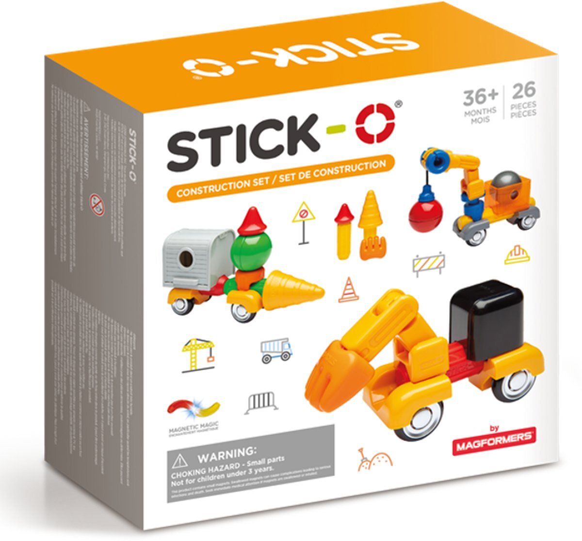 Stick-O Constructieset - Magnetisch bouwspeelgoed - 26 onderdelen Ontdek de magie van dit magnetische speelgoed!
