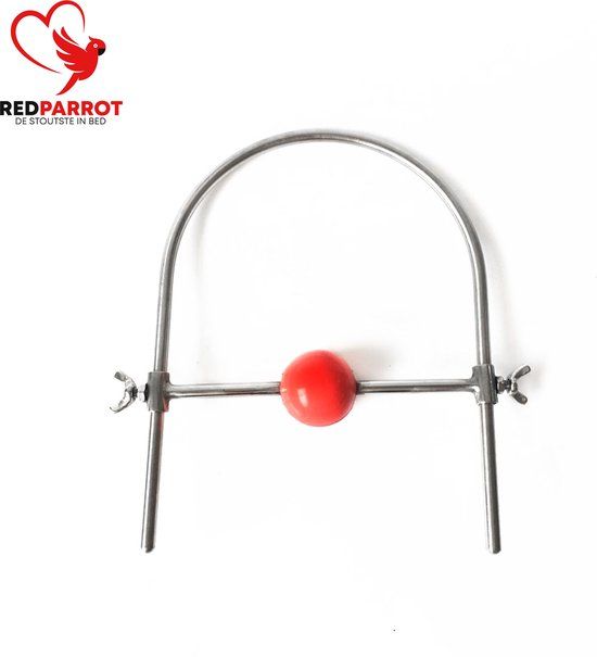 Extreme RVS Gag met beugel | Zilver | Verstelbaar | Ball Gag | BDSM