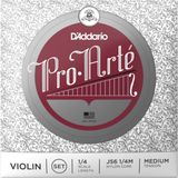 D'Addario J56 1/4M Pro-Arté Violin String Set 1/4 Scale, Medium Tension Vioolsnaren