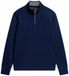 Superdry Core Piqué Sweatshirt met Halve Rits - Heren - Regal Navy - S