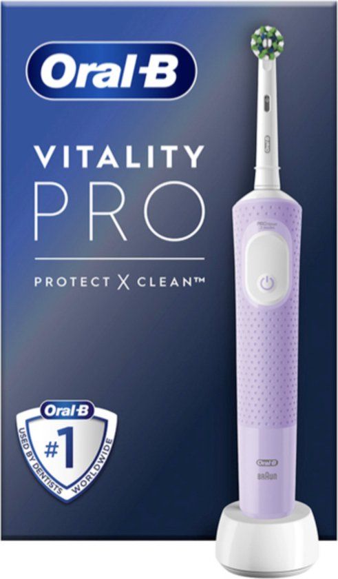 Oral-B Vitality Pro - Paars - Elektrische Tandenborstel - Ontworpen door Braun