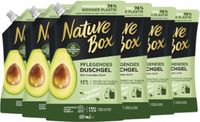 Nature Box Avocado Shower Gel Refill - Douchegel - Refill - Voordeelverpakking - 6 x 500 ml