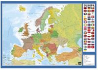 vade Europa Bureauonderlegger - Wereldkaart - Plastic Gecoat - 34,5 x 49,5 cm