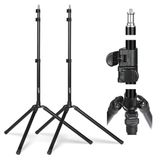 TARION Omgekeerde studio-verlichtingsstandaard - 2 stuks 200 cm opvouwbare lichtstandaard aluminium fotografiestatief standaard lichtgewicht met draagtas voor flitsreflector paraplu softbox ringlicht