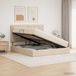 vidaXL Opslag bed met matras met opslag Crèmekleurig 160 x 200 cm Stof