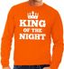 Bellatio Decorations Oranje King of the night sweater heren - Oranje Koningsdag kleding M
