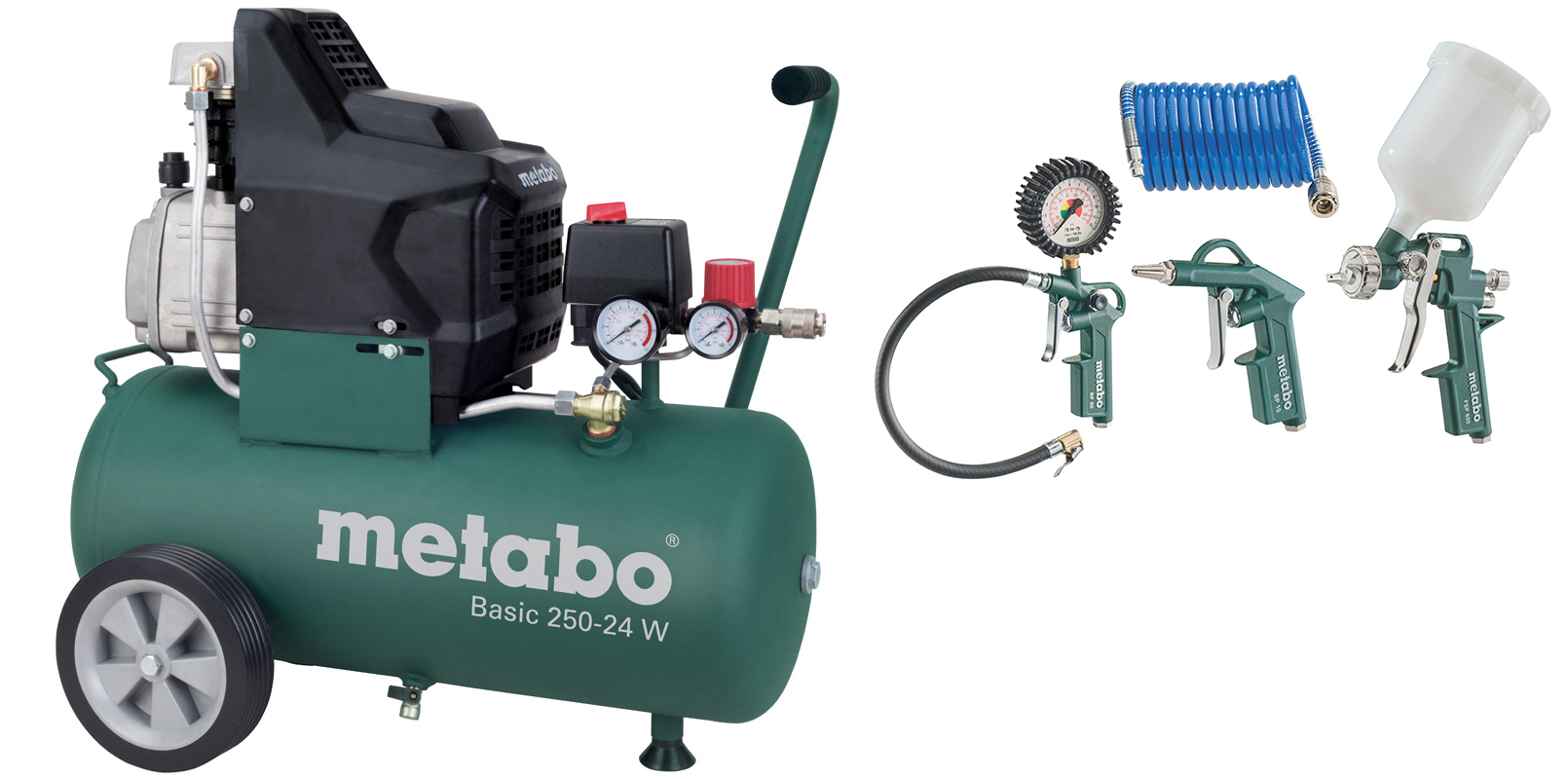 Metabo Basic 250 24 W Compressor LPZ 4 toebehorenset