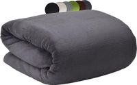 Beautissu Aurelia – Zacht Fleece Deken 150 x 200 cm – Fleece Plaid Antraciet