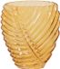 Mega Collections Vase Leafy - oranje - glas - blader relief - 14 x 25 cm