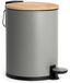 Bamboe poubelle avec mécanisme de fermeture souple, 3 litres