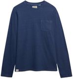 Superdry - Katoenen Linnen Longsleeve Top Met Zak - Heren - Tops
