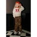 Like Flo oversized sweater met print - beige/rood