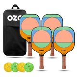 OZO Pickleball - Set van 4 paddles + 4 ballen
