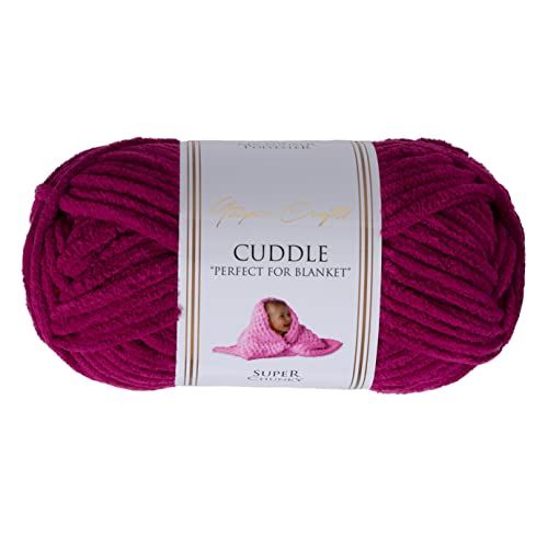Utopia Crafts Cuddle Super Chunky Chenille Yarn - 100g - Purple