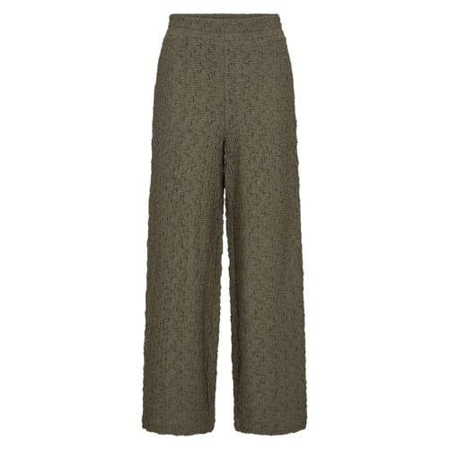 Wasabiconcept straight leg broek Plus Size - olijfgroen