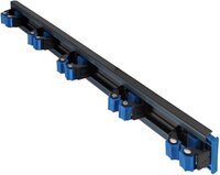 Gereedschapshouder op rail met 5 klemmen 58 x 10 x 5 cm - blauw