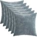 vidaXL - Kussensloop - 6 st - HEERLEN - Lichtblauw - 40 x 40 cm - Chenille Stof