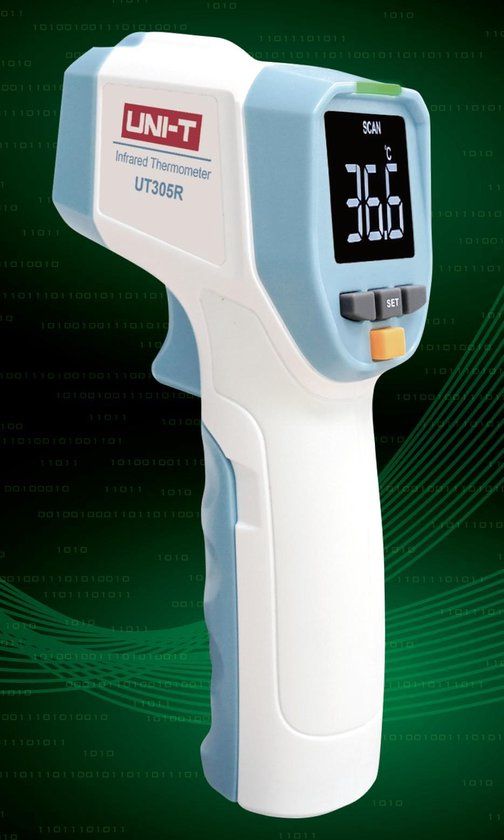 UNI-T UT305R infrarood thermometer - Voorhoofdthermometer - Digitaal - Wit met blauw