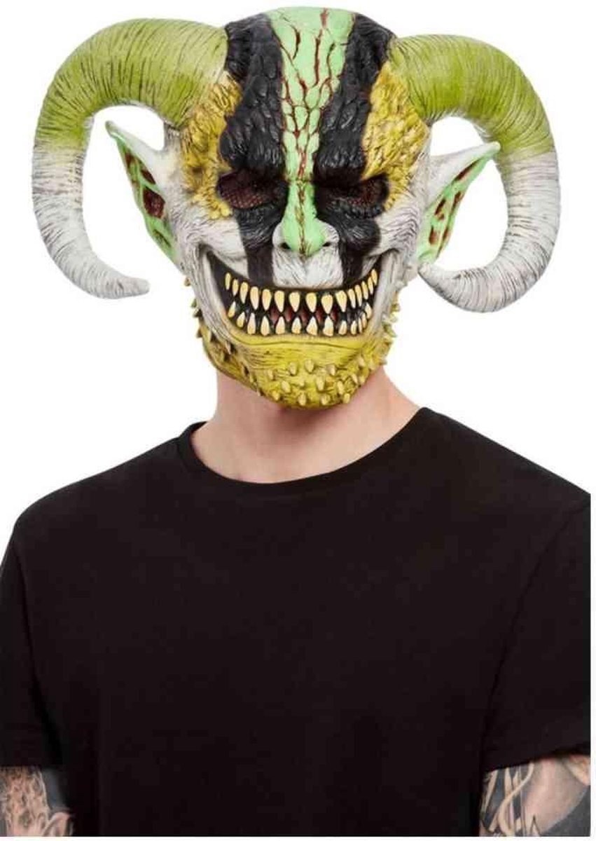 Smiffys Masker Horned Demon Overhead Multicolours