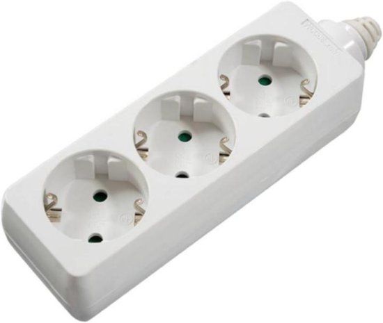 Allteq Stekkerdoos - 3-voudig - Wit