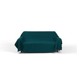 Italian Bed Linen Sprei Max Color, effen, petrolgroen, 270 x 300 cm