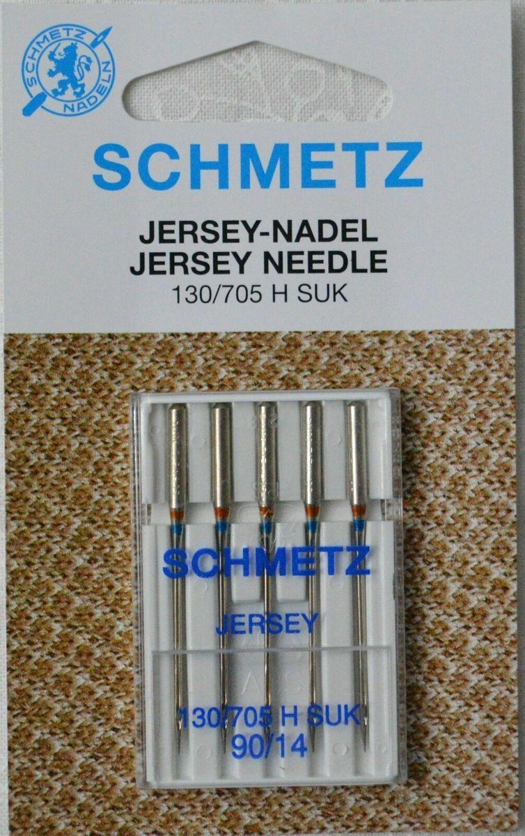 Schmetz 130-705SUK-90 naald, metaal, zilver, maat 90-14, 5 count