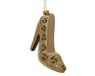 Decoris Boule de Noël plastique 13cm talon haut noir/or