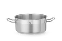 HENDI Lage kookpan rvs zonder deksel - diameter 20 cm x 9,7 cm hoog - zilverkleurig - inductie