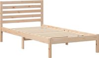vidaXL Bedframe met hoofdeinde, bruin, 100 x 200 cm, massief grenenhout