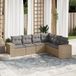 Maison Exclusive - Ensemble de jardin, 6 pièces, avec coussins, beige, en polyrotin