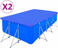 vidaXL Zwembadhoezen 2 stuks rechthoekig 540x270 cm PE Blauw