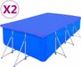 vidaXL Zwembadhoezen 2 stuks rechthoekig 540x270 cm PE Blauw
