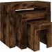 Tables basses gigognes 3 pcs table de salon table de café chêne fumé bois d'ingénierie