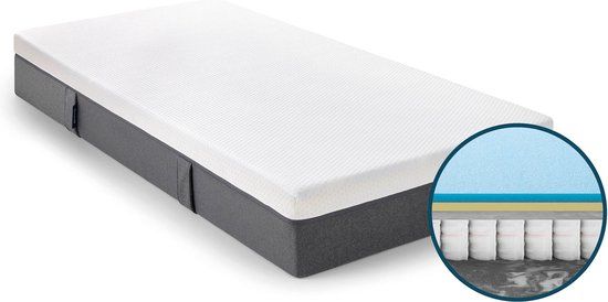 Emma Hybrid Pocketvering Matras - 90x200cm - Medium