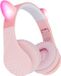 Merkloos / Sans marque Bluetooth Kids Headphones with Mic - Wireless Over-Ear - Pink with Ears