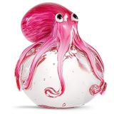 EUSTUMA Handgeblazen glazen octopus beeldje, zeedieren ornament voor aquarium, zeedieren collectie voor verjaardagscadeau, kantoor glazen presse-papier