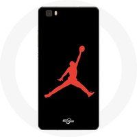 Maniacase Hoesje voor Huawei P8 Michael Jordan Logo Rood