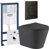 GROHE QeramiQ Dely Toiletset - Mat Zwart