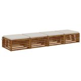 vidaXL - 4-Piece - Zitkussens - SOEST - 4 - st - 100% - Polyester - Wit - 70 - x - 70 - x - 5 - cm