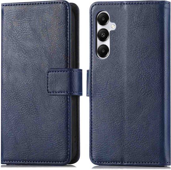iMoshion Hoesje Samsung Galaxy A35 - Book Case - Donkerblauw - Met Pasjeshouder