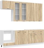 vidaXL Keukenblok LYON 8 st Sonoma Eiken Bewerkt hout