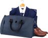 Unyqoos® Sac de voyage et de vêtements 2-en-1 XL – Sac week-end avec compartiment pour ordinateur portable 15,6 pouces, espace pour un costume, convient comme bagage à main, gris foncé, emballage cadeau