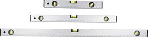 Kinzo Waterpassen - Waterpas Set 40/60/100 CM - 0°/ 45°/ 90° - Aluminium - Grijs