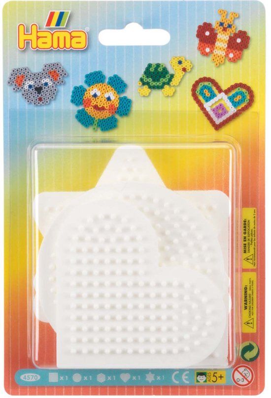 Hama Strijkkralen Grondplaat Blister 5 Stuks Wit