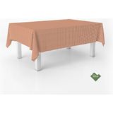 ECOMMERC3 Vichy Tafelkleed, vuilafstotend, rechthoekig, 100 x 140 cm, Vichy tafelkleed, extra zacht en waterdicht, oranje