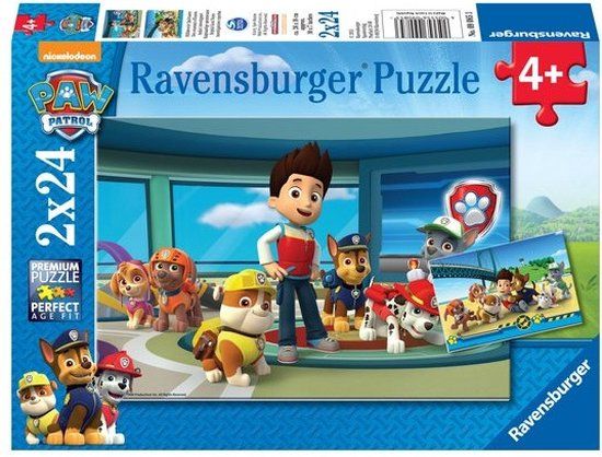 Ravensburger PAW Patrol Puzzel - Hulpvaardige speurneuzen - 2x24 stukjes - Kinderpuzzel