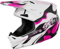 Shot Speed Beast Motorcross helm Wit/felroze XS