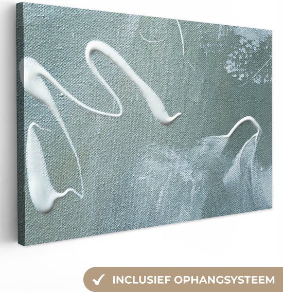 OneMillionCanvasses Canvas schilderij 150x100 cm - Abstract design - Multicolor - Muurdecoratie woonkamer/slaapkamer