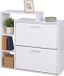 Merkloos Relaxdays Schoenenkast - 90x80x23,5 cm - 2 kleppen - wit