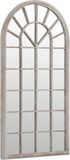 vidaXL Tuinspiegel 90x45 cm ijzer zandkleurig